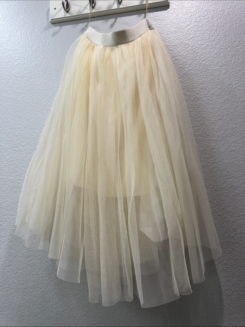 Esley Ivory Tulle Maxi Skirt